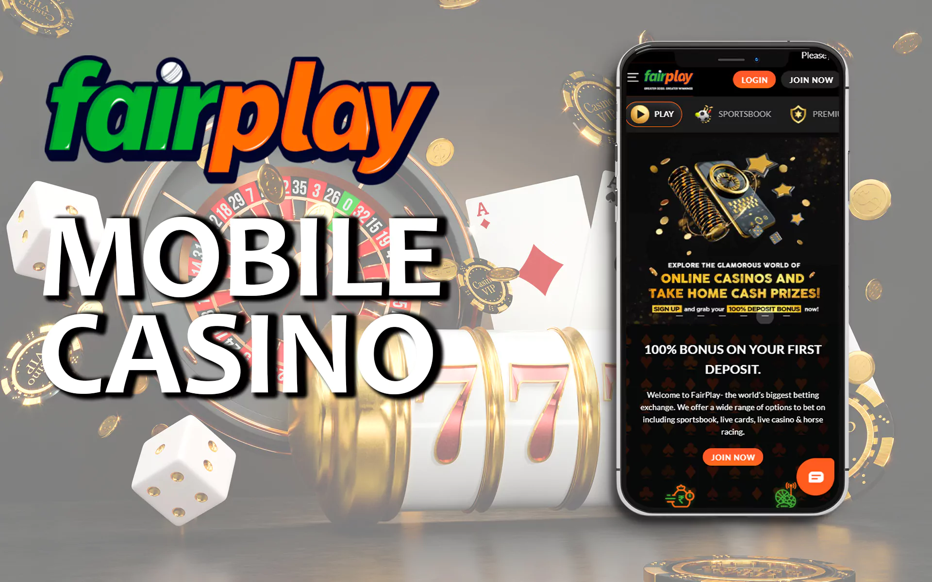 You can play live casino right in the Fairplay mobile app.