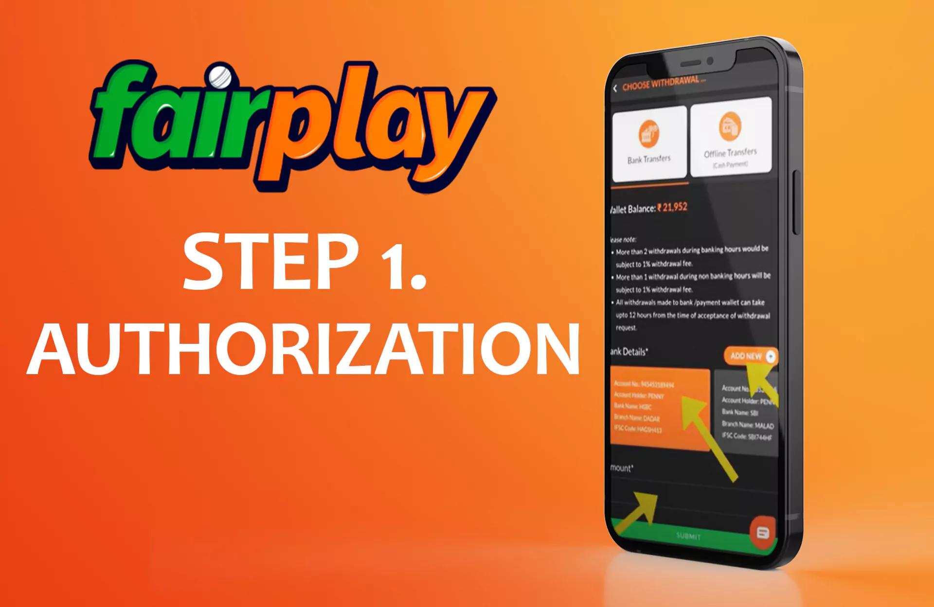 Enter your Fairplay account.