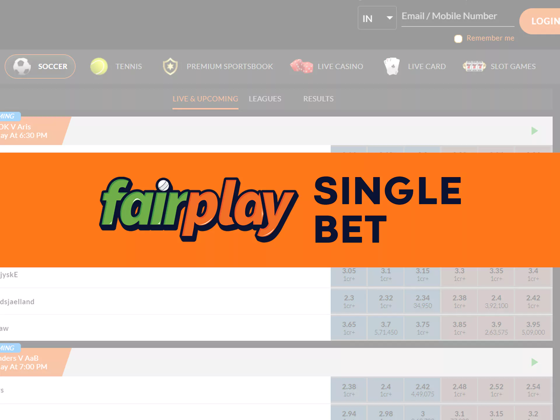Win with single bet at Fairplay.