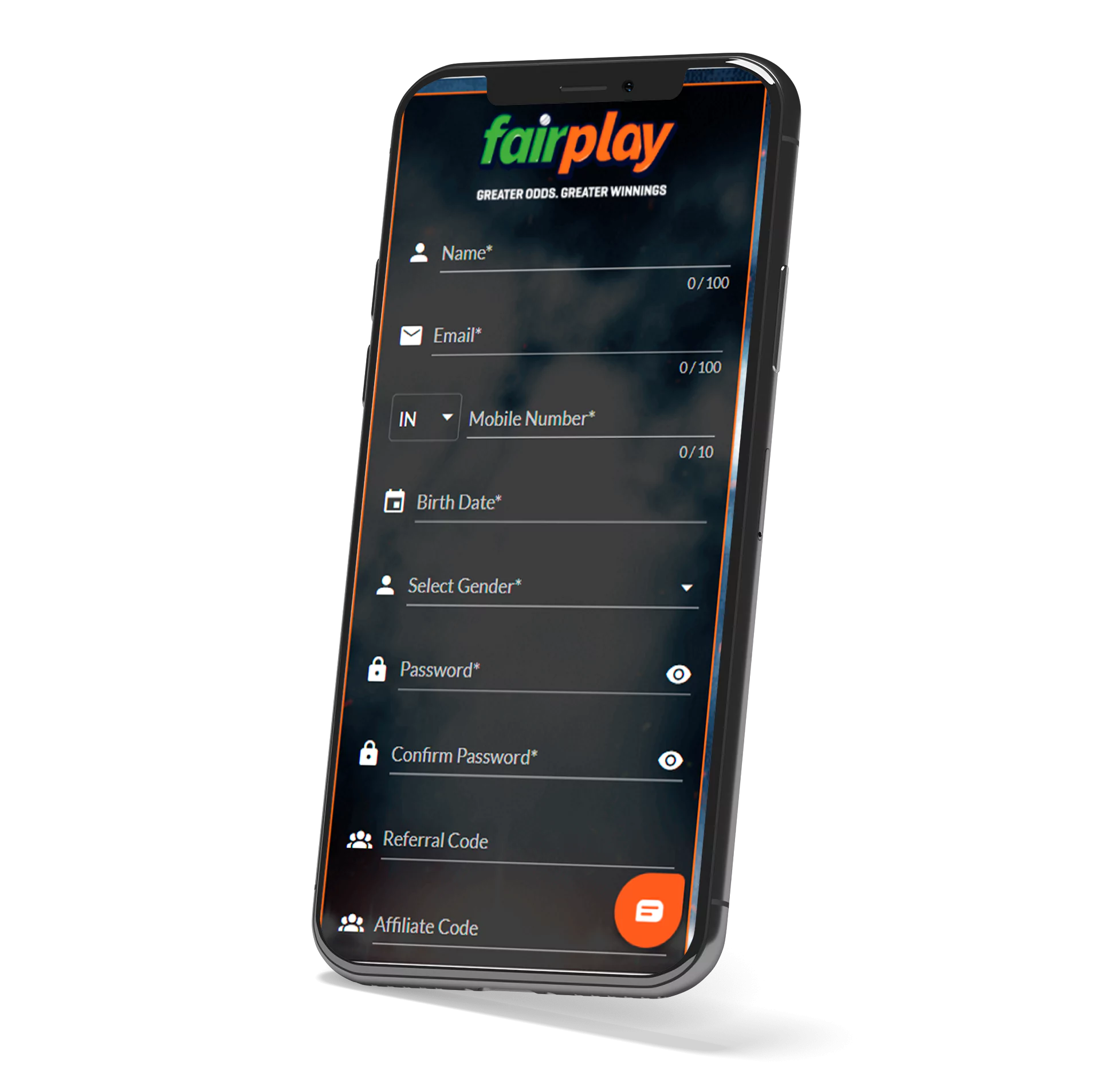 Sign up for Fairplay app in India.