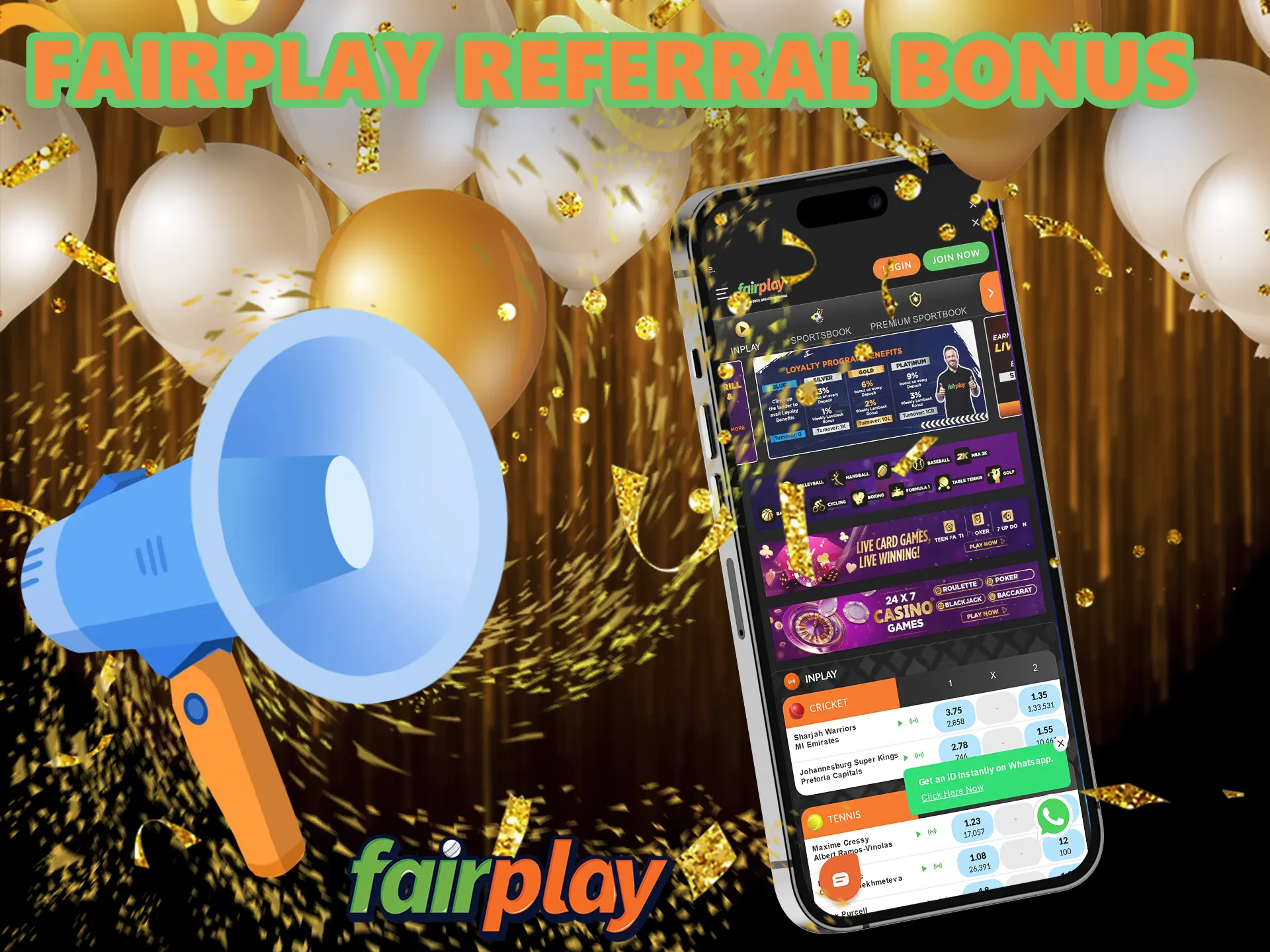 Every player from India has a chance to participate in the Fairplay referral code, in order to get it you need to attract a new user to the platform.
