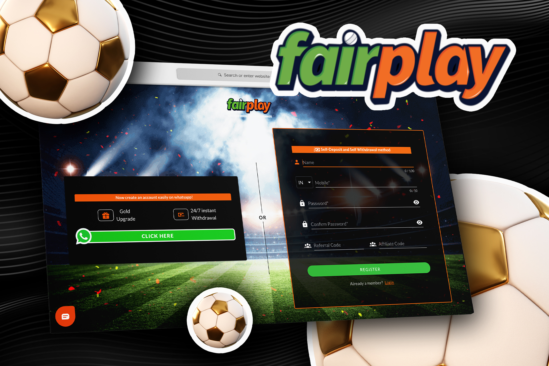 Register your account on Fairplay.
